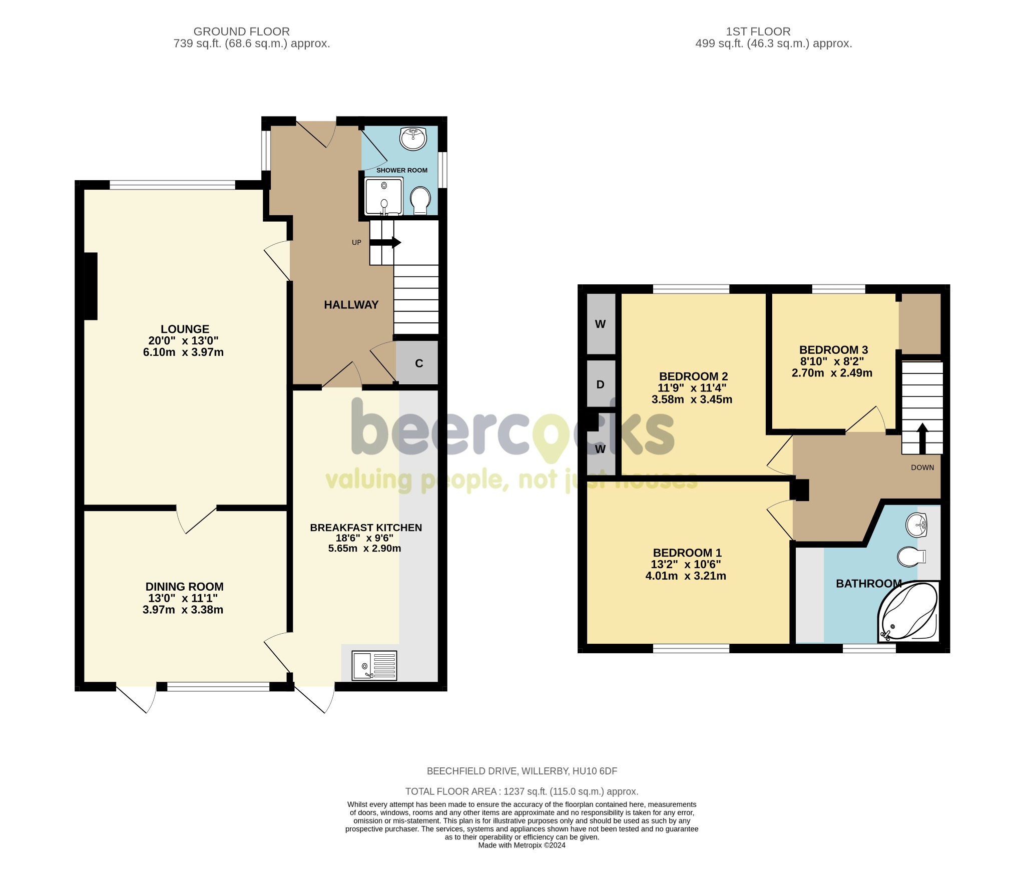 3 bed semi-detached house for sale in Beechfield Drive, Hull - Property Floorplan