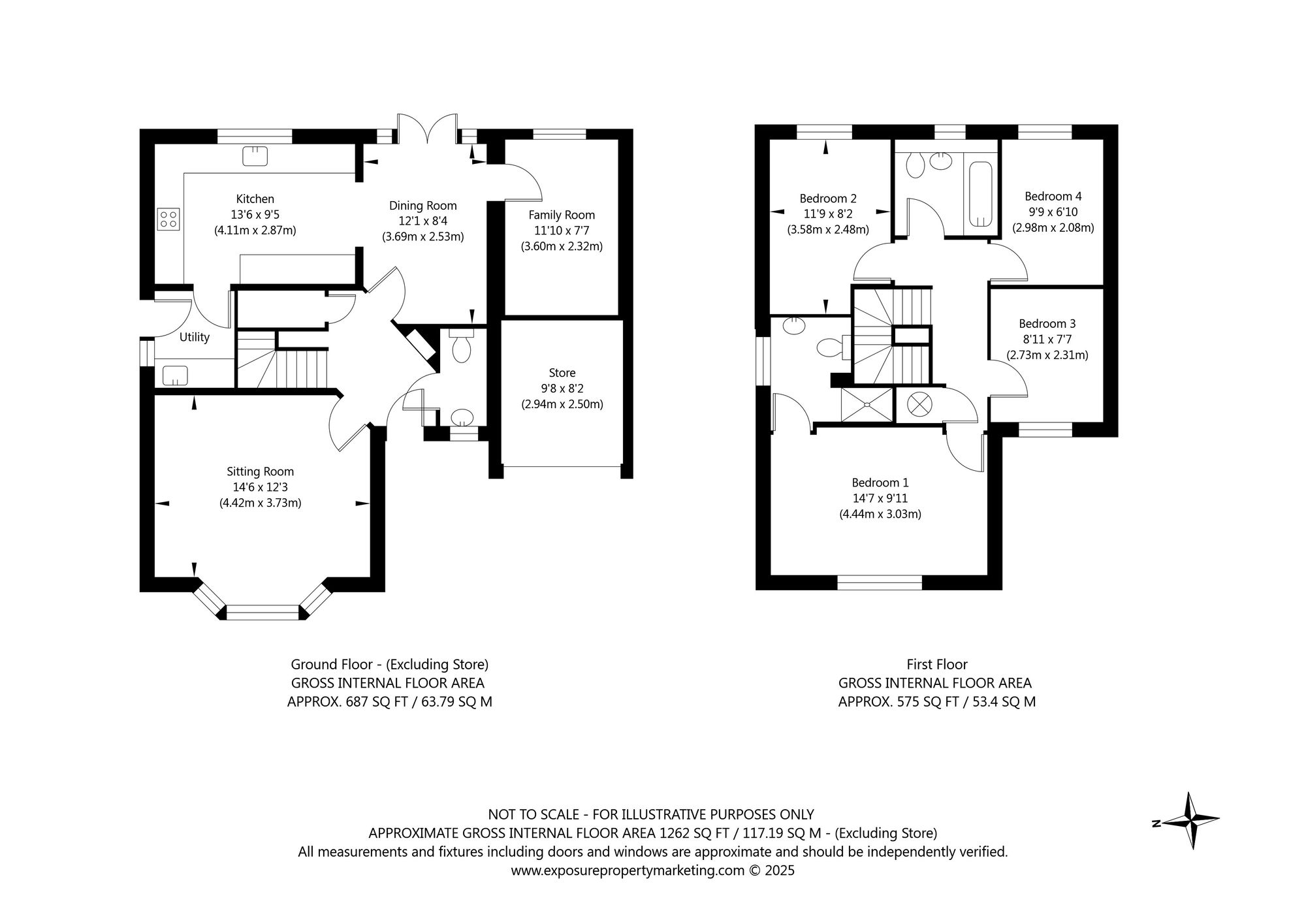 4 bed detached house for sale in Orchard Close, York - Property floorplan