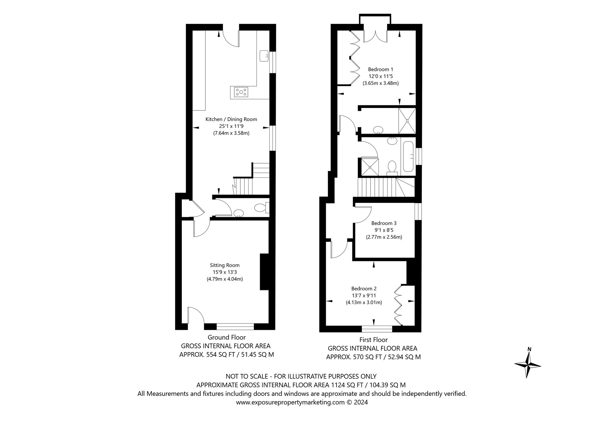 3 bed terraced cottage for sale in Church Street, York - Property floorplan