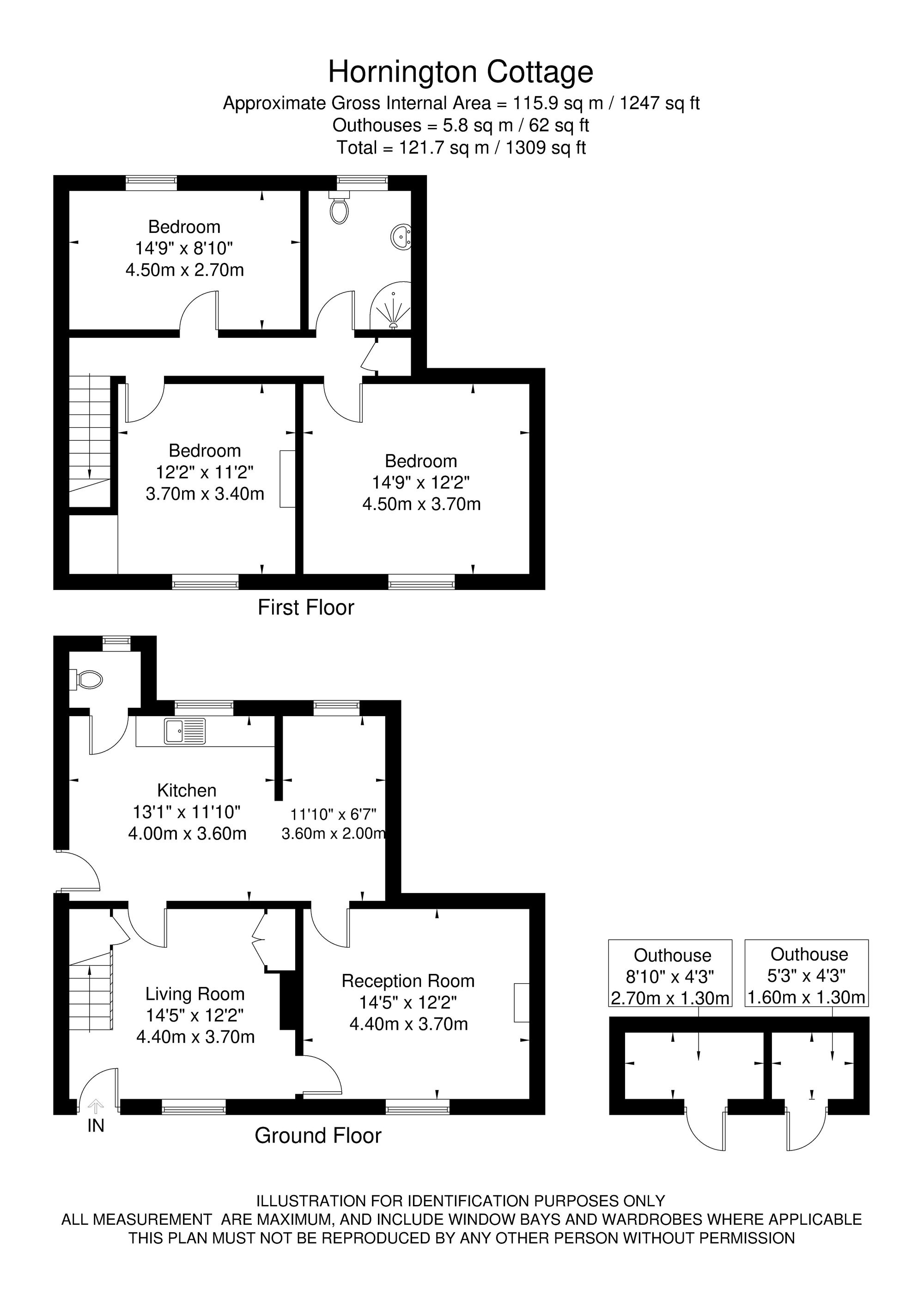 3 bed semi-detached cottage for sale in Bolton Percy, York - Property floorplan