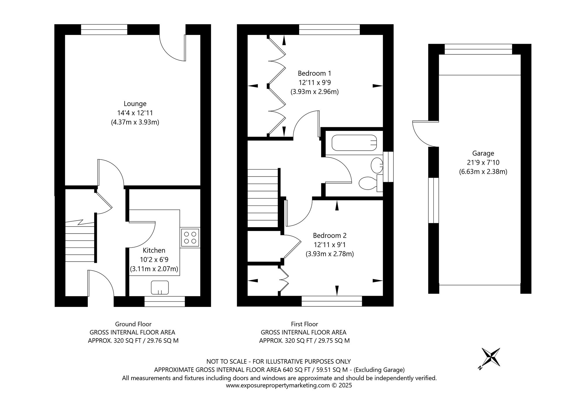 2 bed semi-detached house for sale in Jervis Road, York - Property floorplan