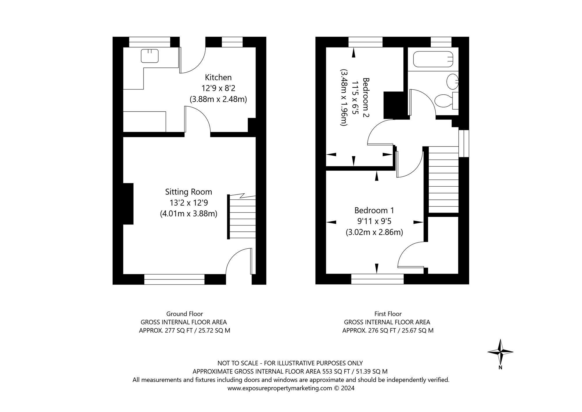 2 bed semi-detached house for sale in Vavasour Court, York - Property floorplan