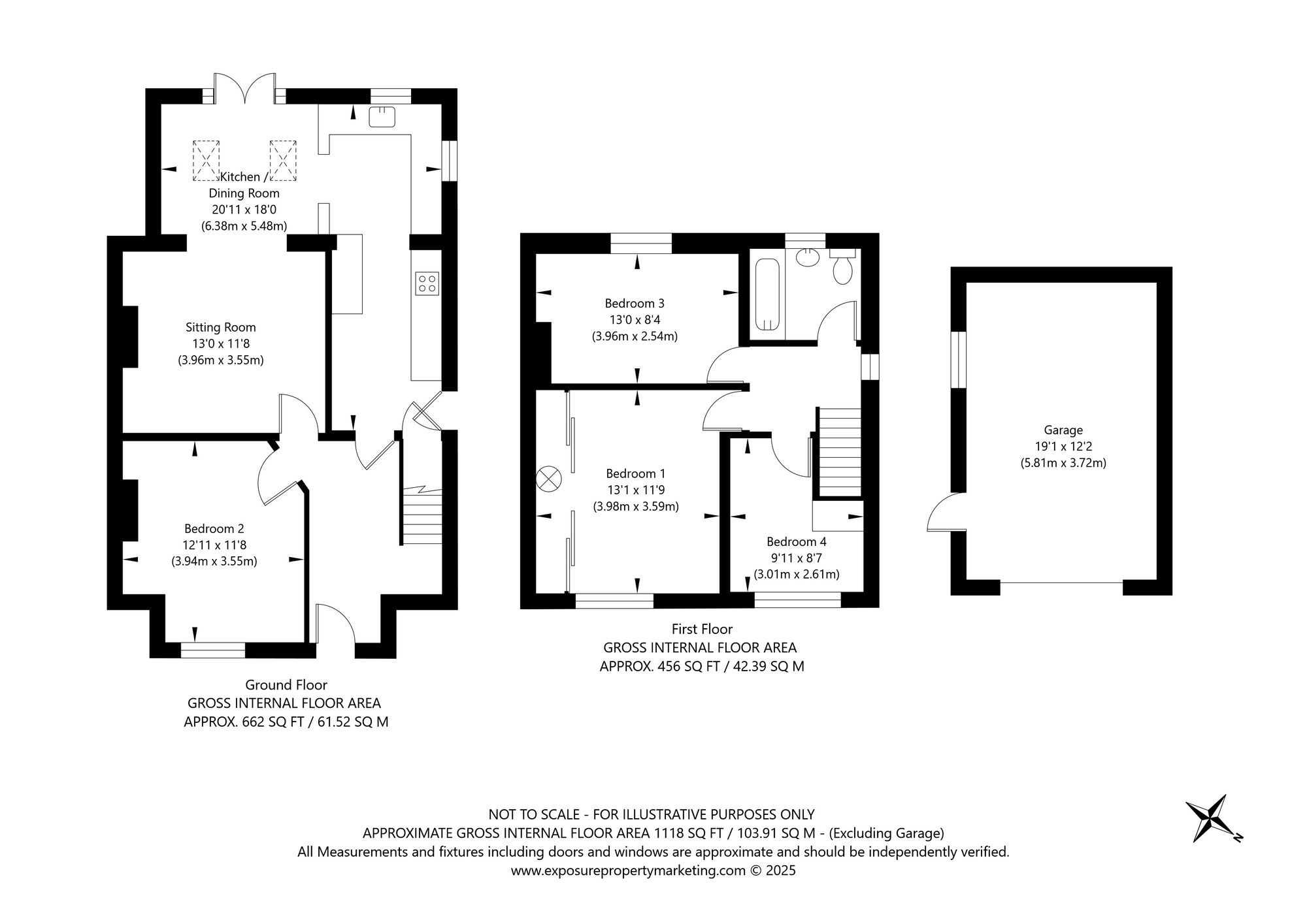 3 bed semi-detached house for sale in Wharfedale Crescent, Tadcaster - Property floorplan
