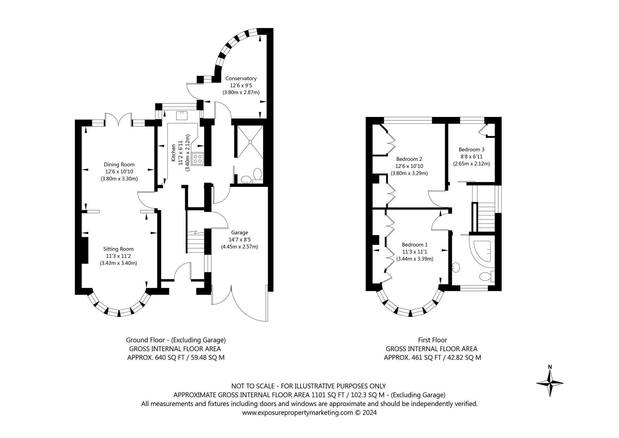 3 bed semi-detached house for sale in Nursery Gardens, York - Property floorplan