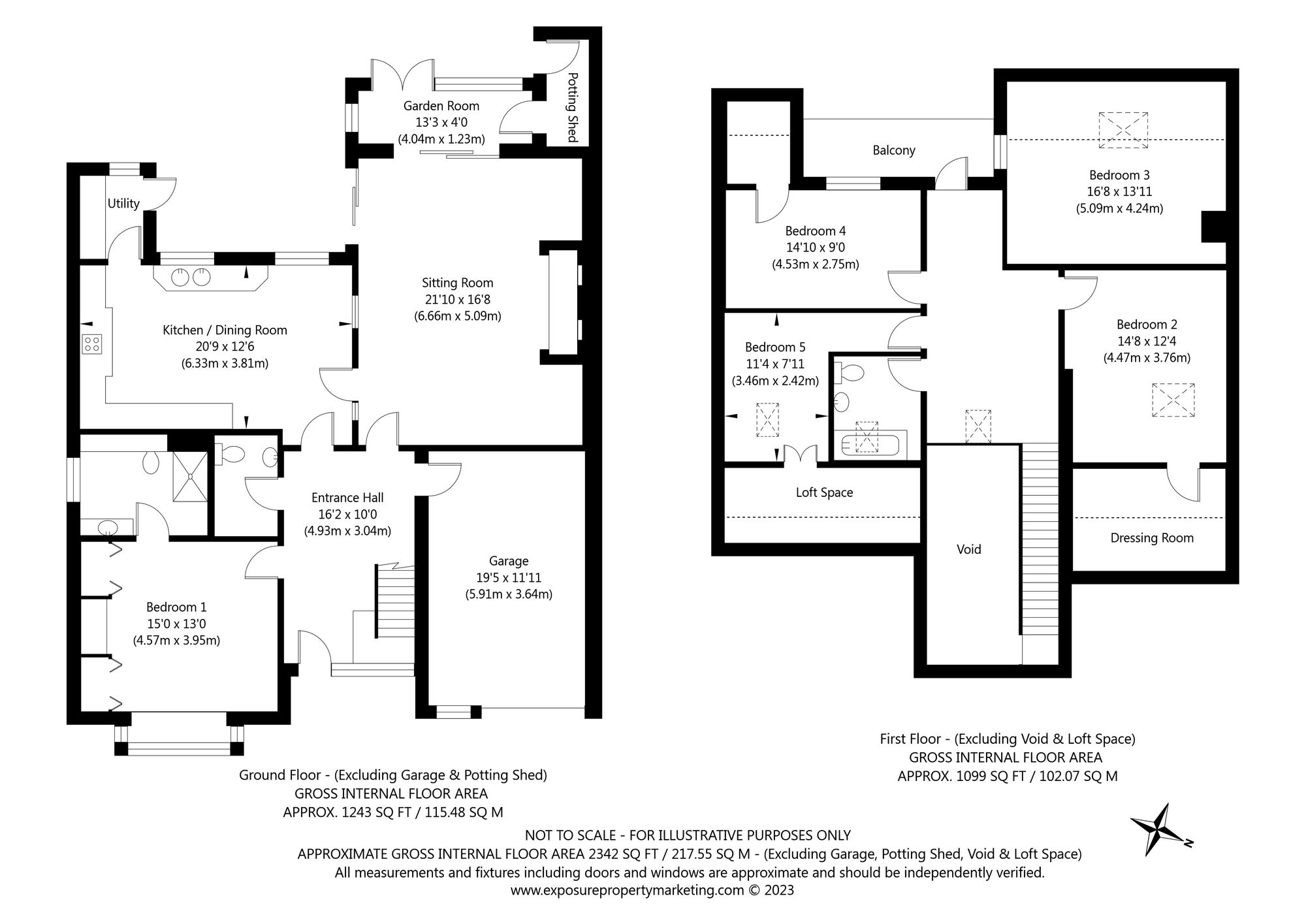 5 bed detached bungalow for sale in Mill Lane, York - Property floorplan