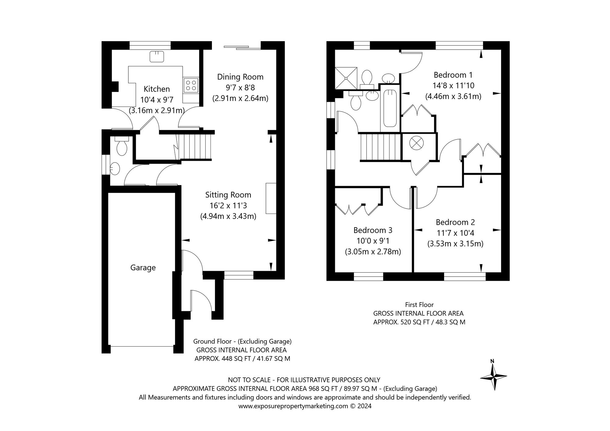 3 bed detached house for sale in Dykes Lane, York - Property floorplan