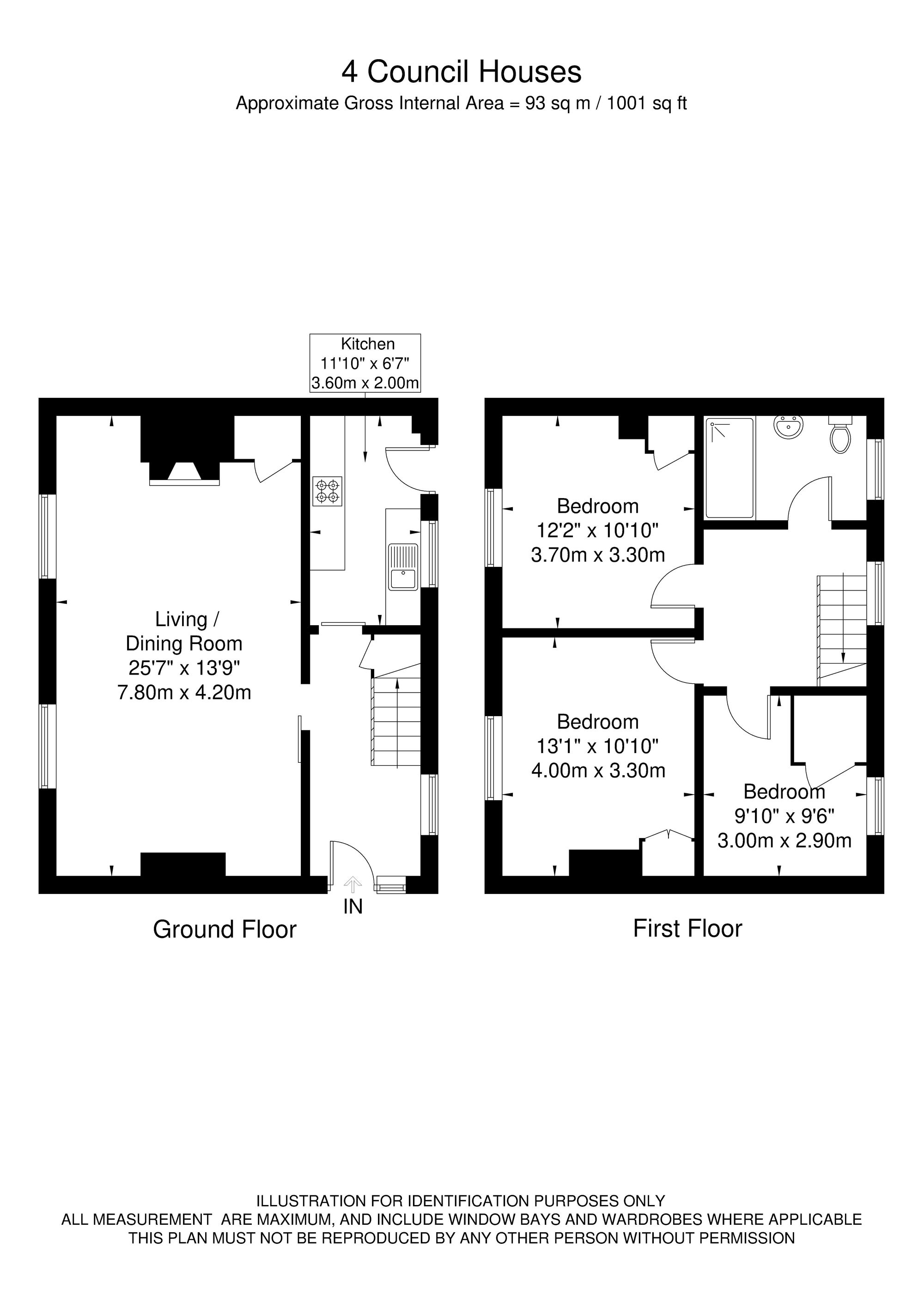 3 bed terraced house for sale in Main Street, Tadcaster - Property floorplan