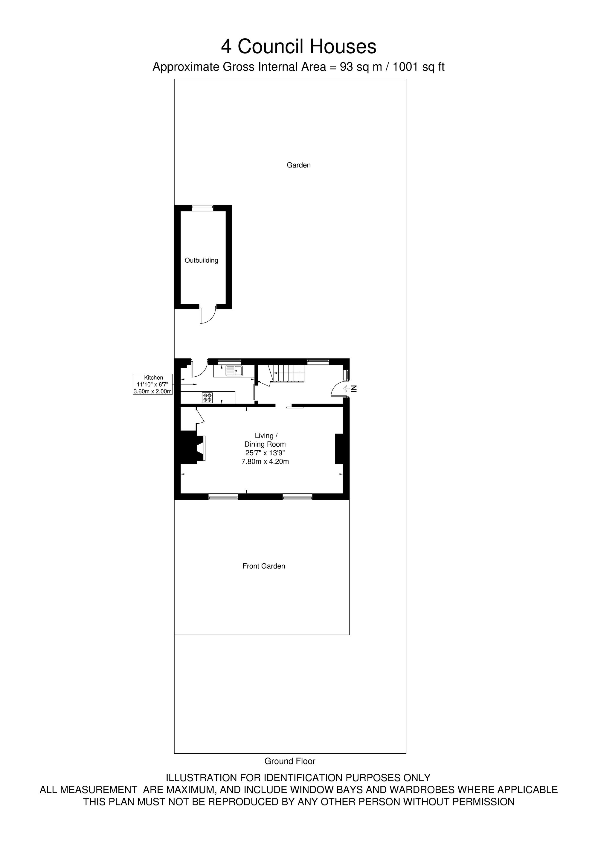 3 bed terraced house for sale in Main Street, Tadcaster - Property floorplan
