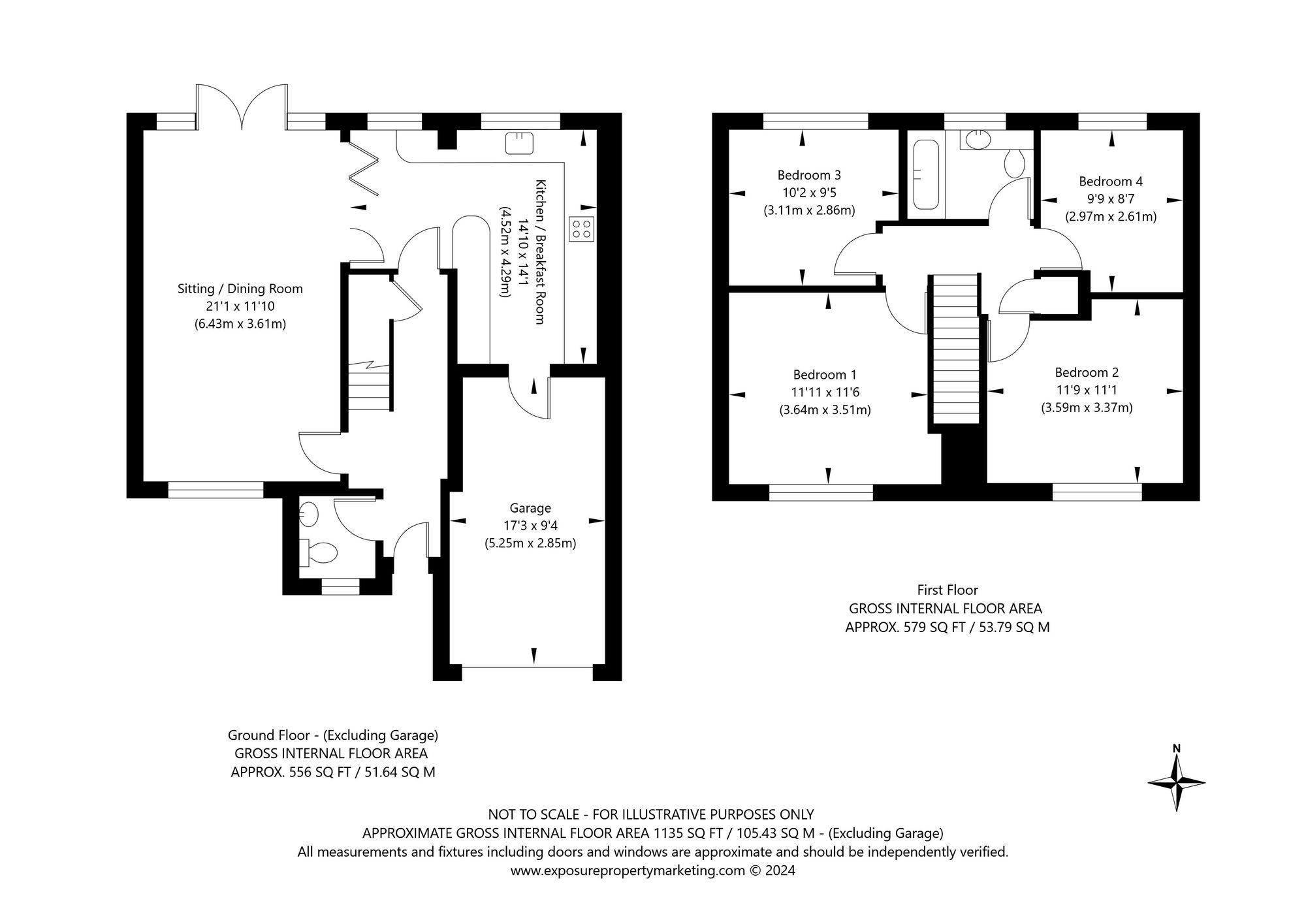 4 bed detached house for sale in Faber Close, York - Property floorplan