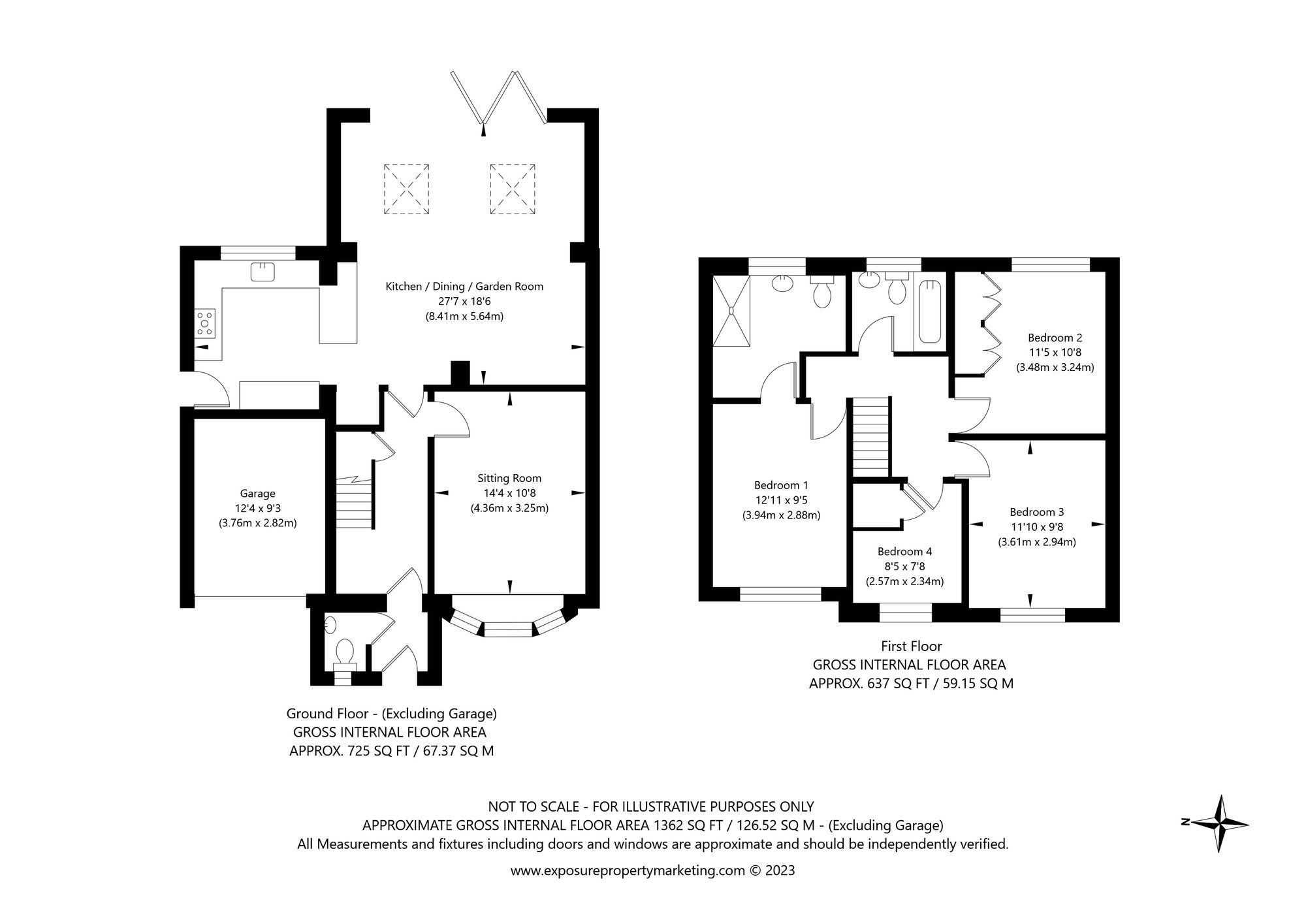 4 bed house for sale in Egglestone Square, Wetherby - Property floorplan