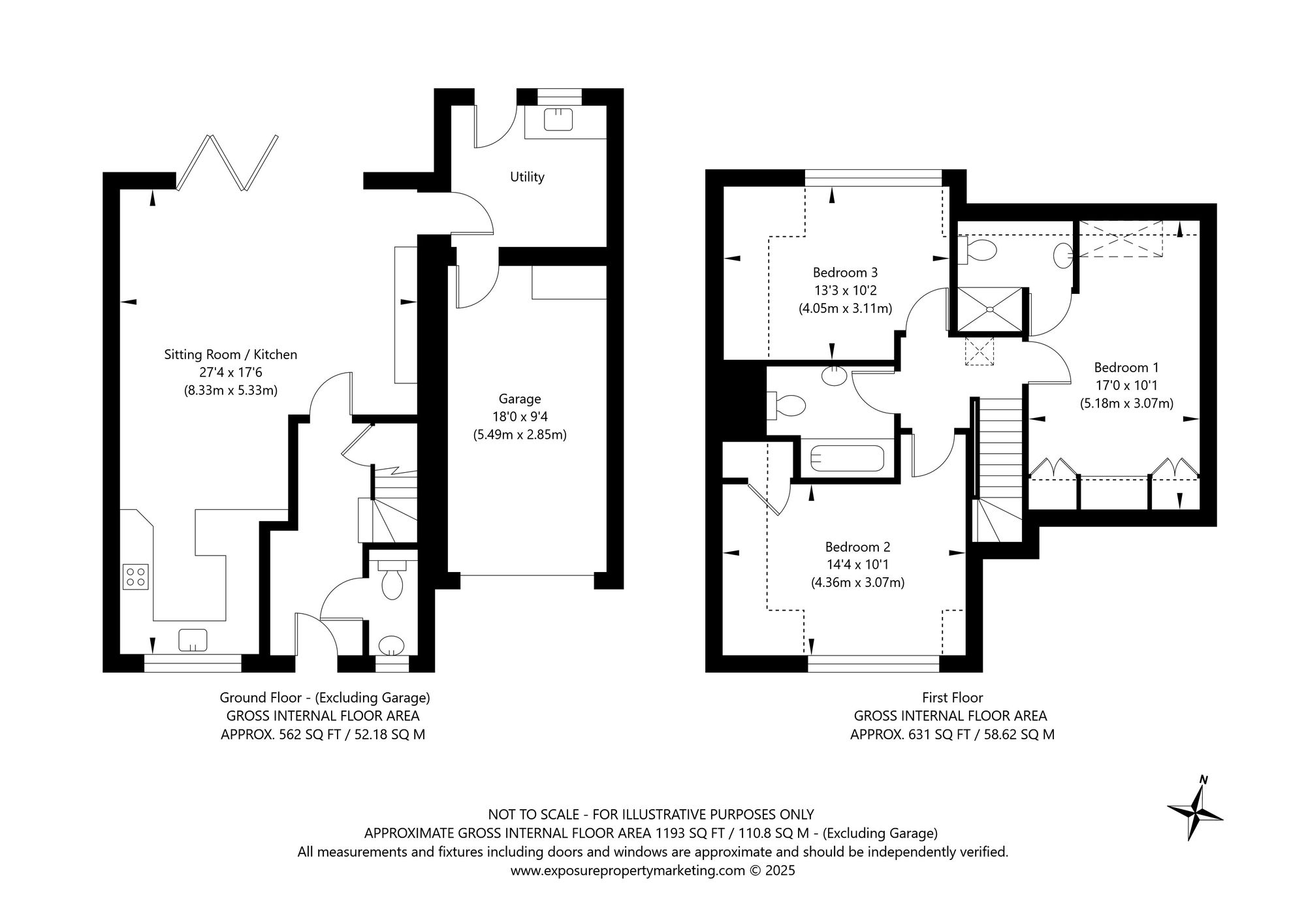 3 bed semi-detached house for sale in Prospect Avenue, Tadcaster - Property floorplan