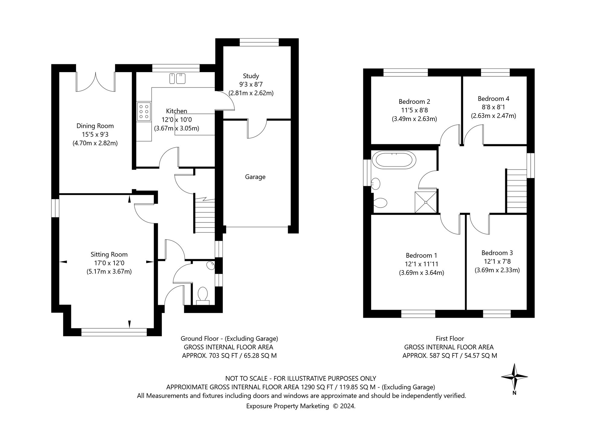 4 bed detached house for sale in Dalmally Close, York - Property floorplan