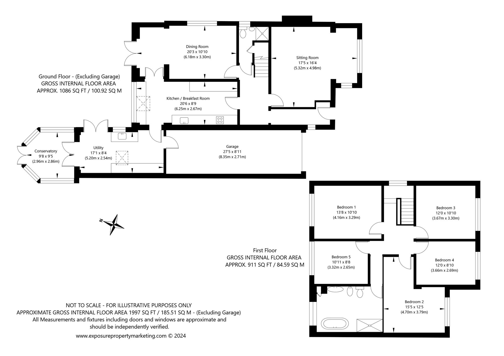 5 bed detached house for sale in Back Lane, York - Property floorplan