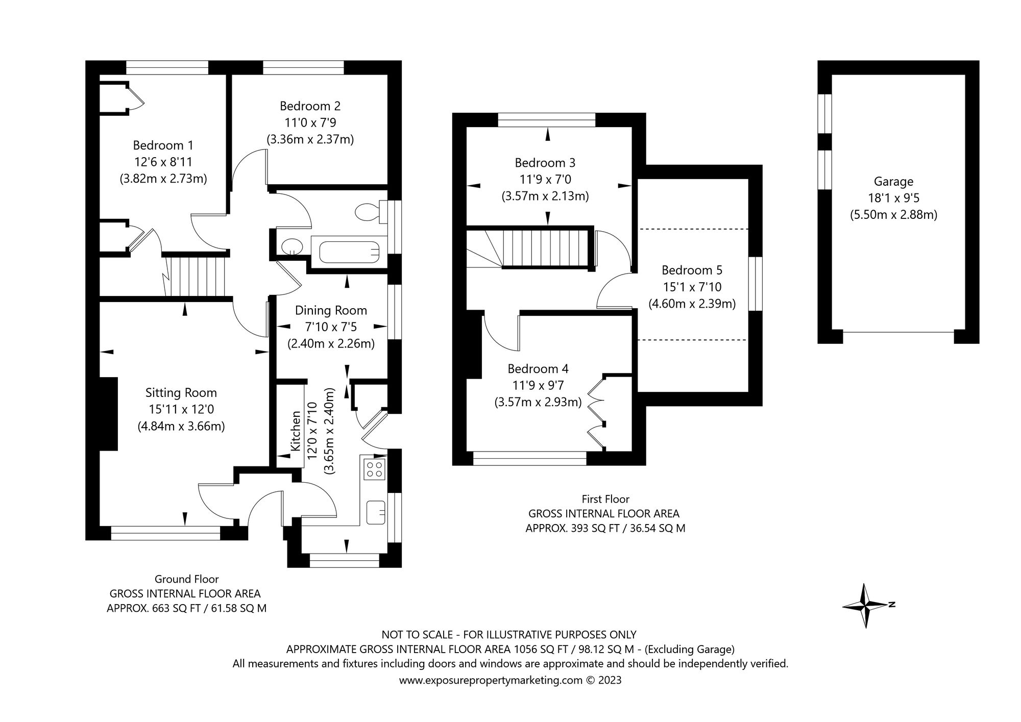 5 bed semi-detached bungalow for sale in The Fairway, Tadcaster - Property floorplan