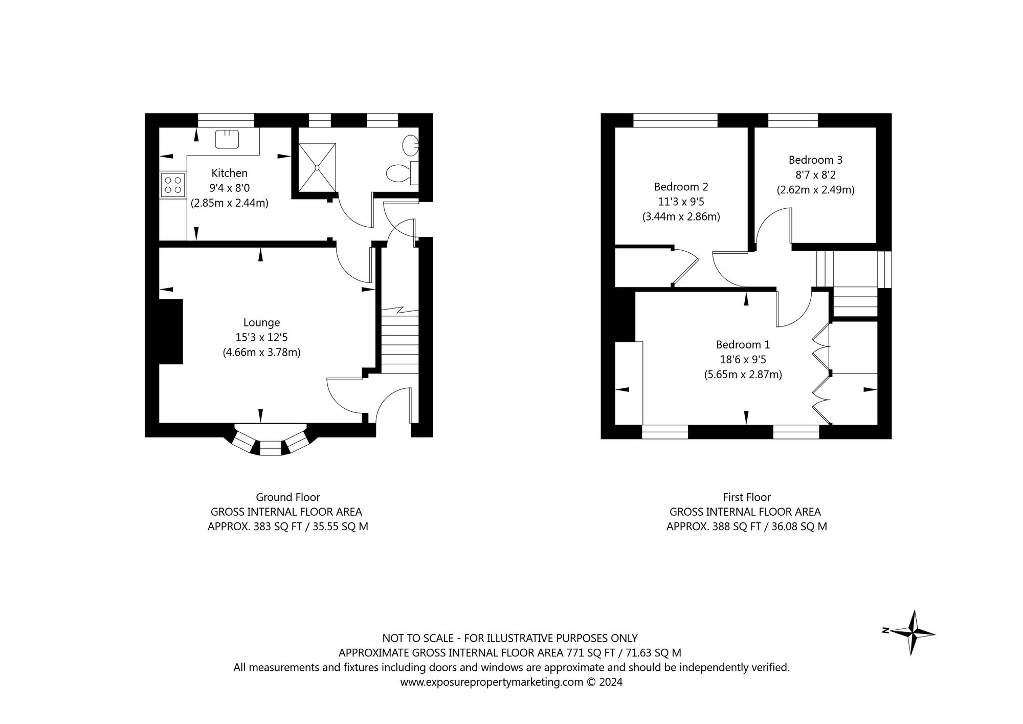 3 bed semi-detached house for sale in Auster Bank Avenue, Tadcaster - Property floorplan