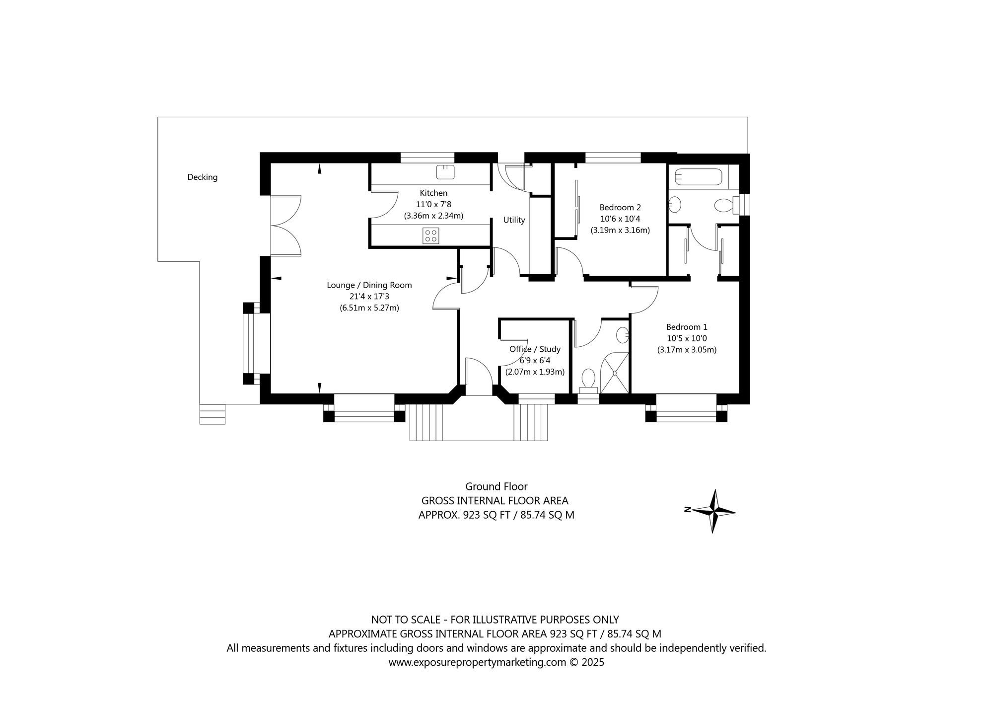 2 bed lodge for sale in Mill Garth Park, York - Property floorplan