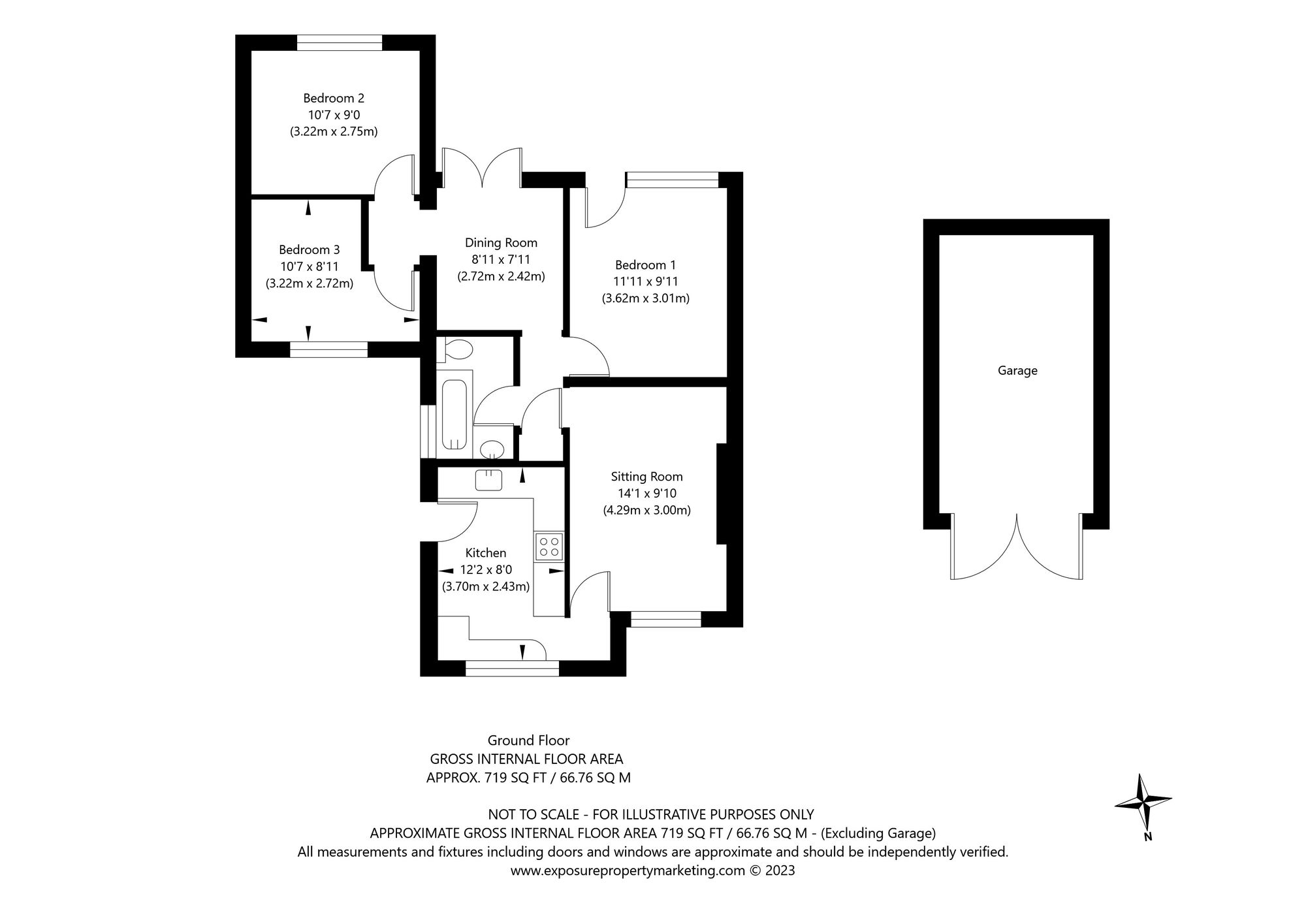 3 bed semi-detached bungalow for sale in Beech Avenue, York - Property floorplan