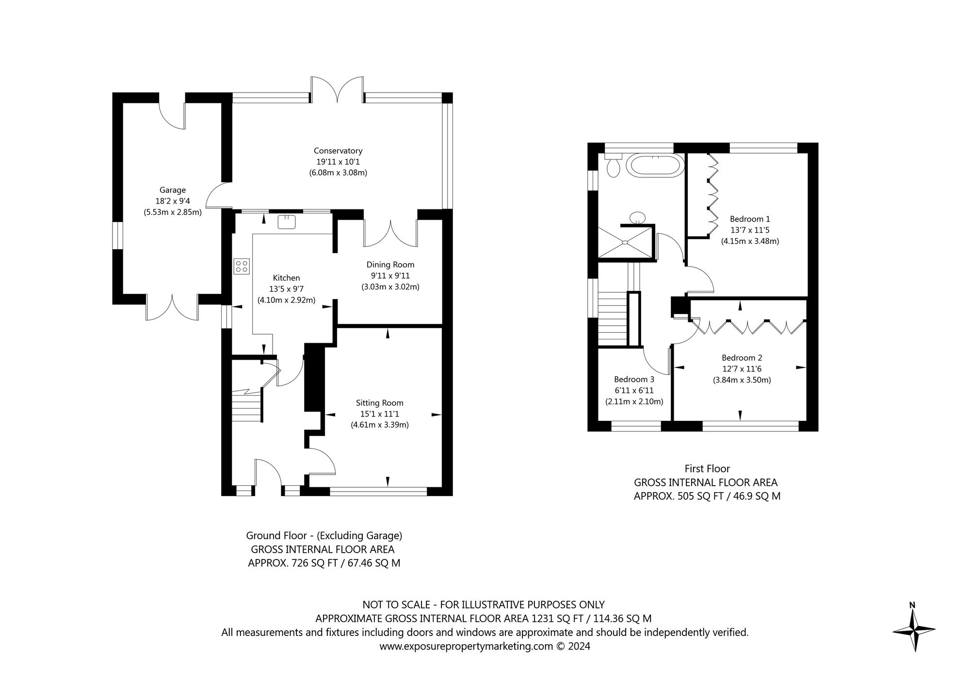 3 bed detached house for sale in Foresters Walk, York - Property floorplan