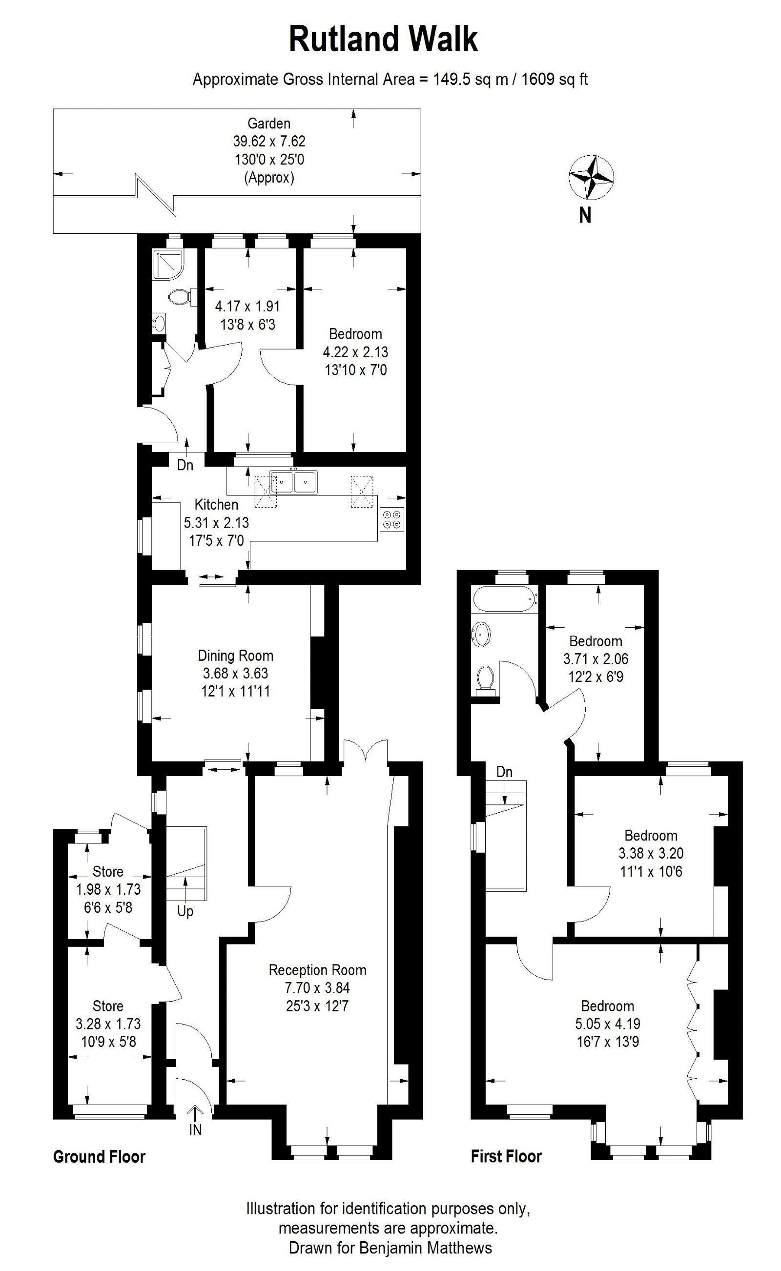 3 bed detached house for sale in Rutland Walk, London - Property Floorplan