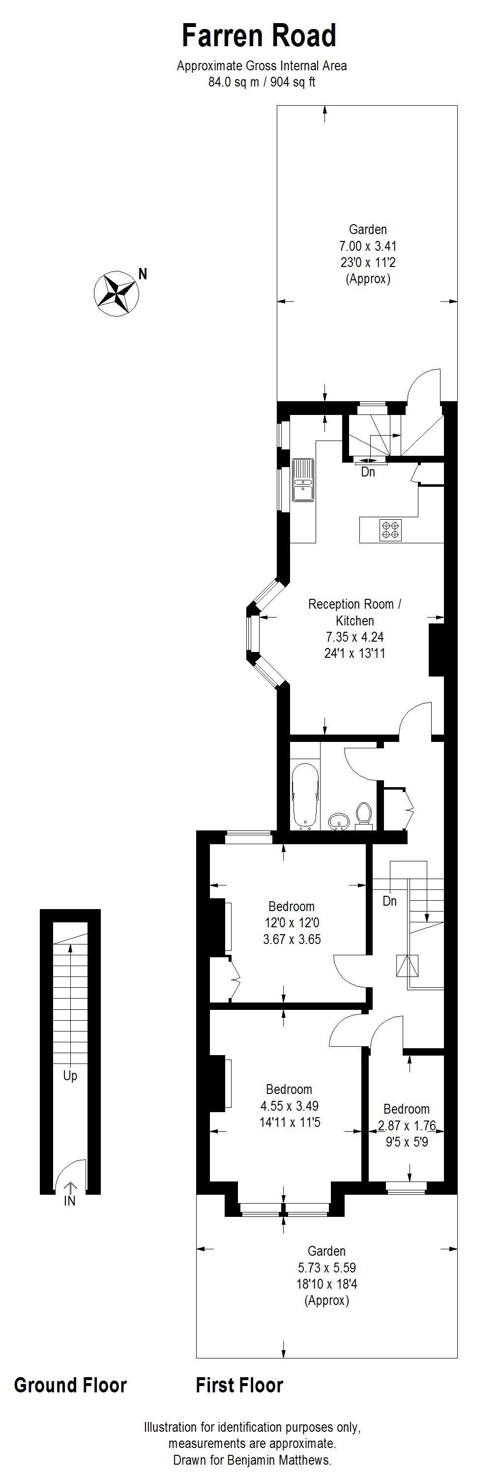 3 bed maisonette for sale in Farren Road, London - Property Floorplan