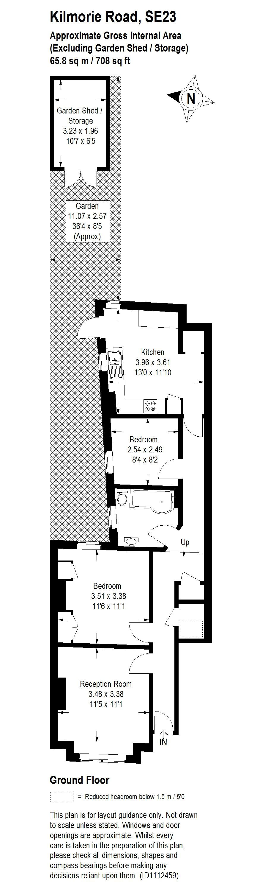 2 bed flat for sale in Kilmorie Road, London - Property Floorplan