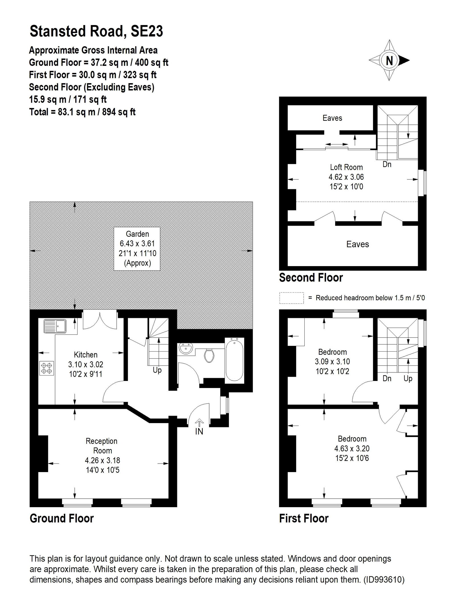 2 bed semi-detached house for sale in Stanstead Road, London - Property Floorplan