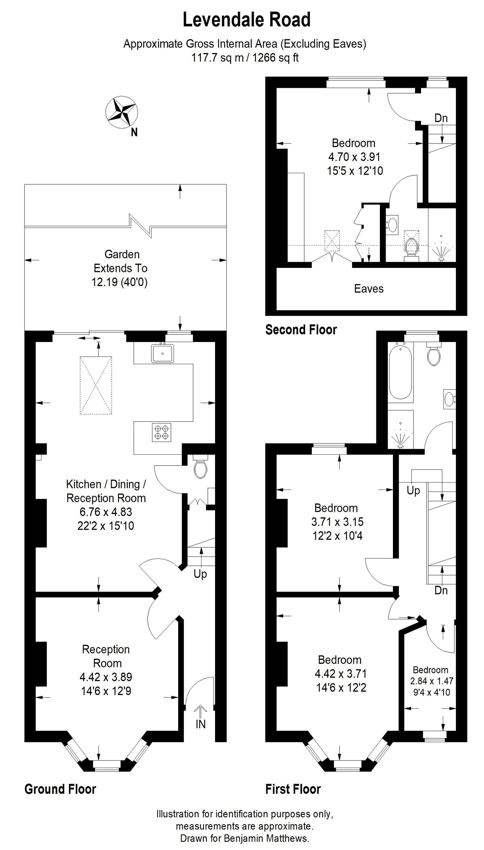 4 bed terraced house for sale in Levendale Road, London - Property Floorplan