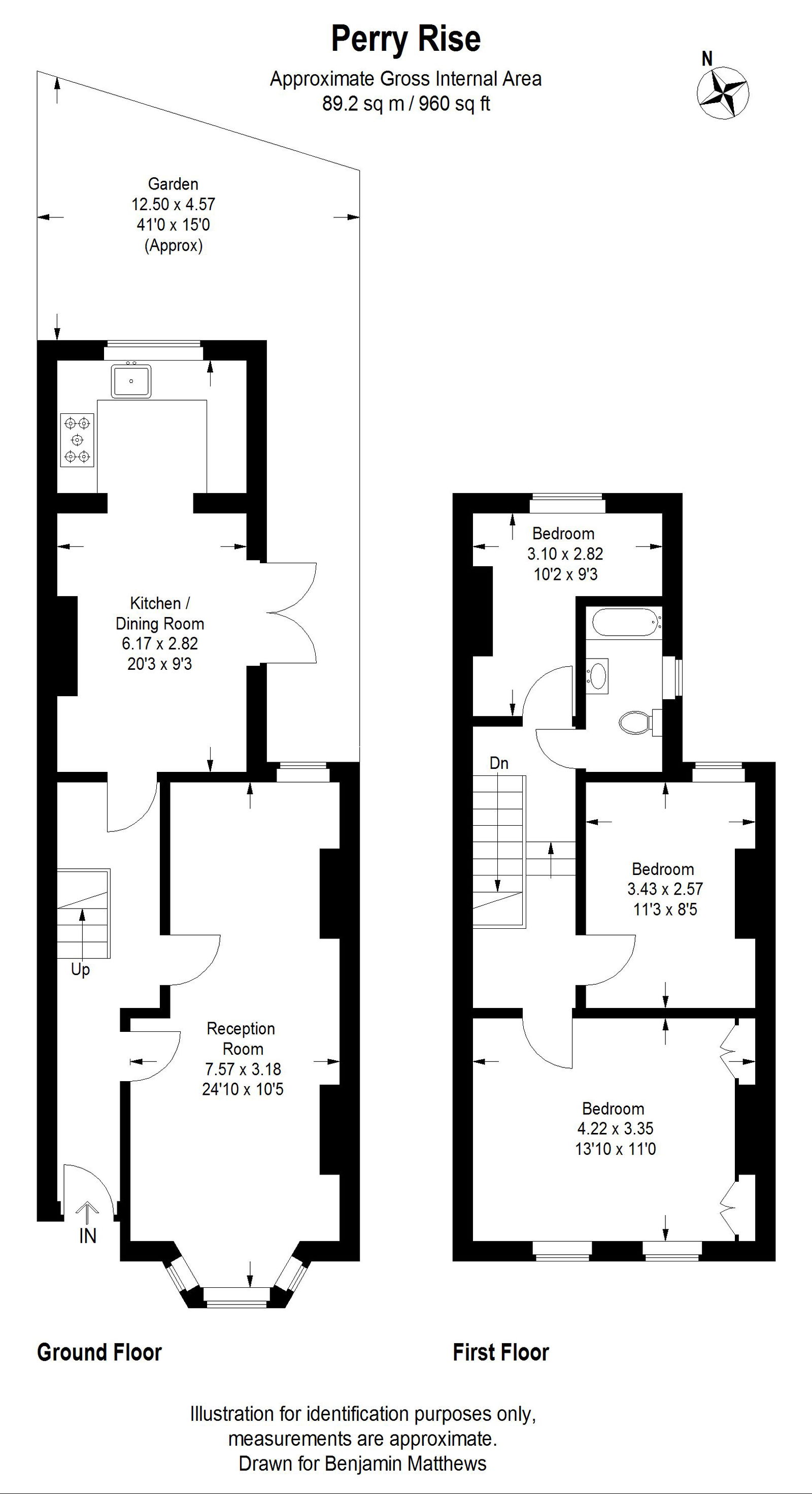 3 bed terraced house for sale in Perry Rise, London - Property Floorplan