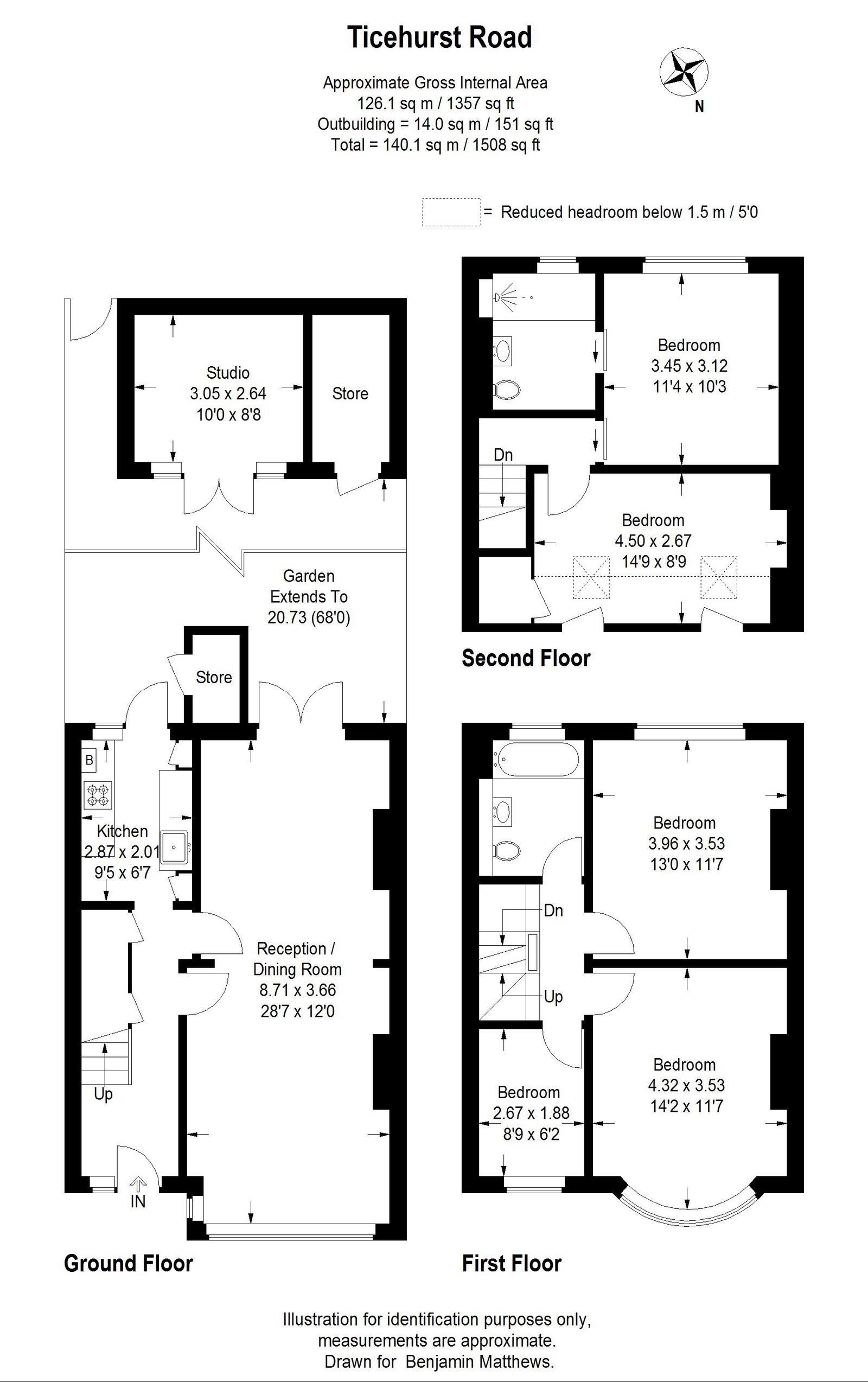 4 bed terraced house to rent in Ticehurst Road, London - Property Floorplan