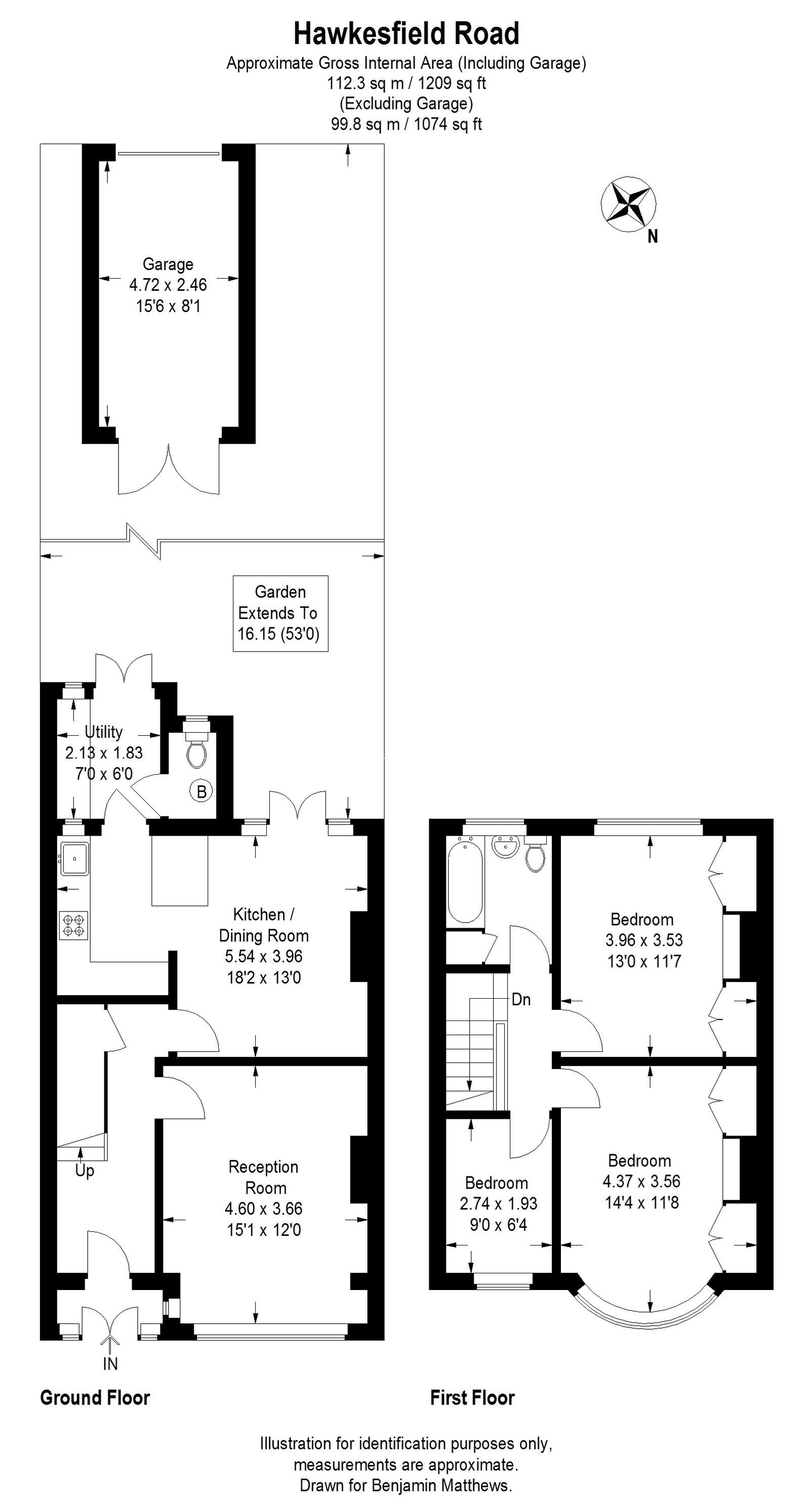 3 bed terraced house for sale in Hawkesfield Road, London - Property Floorplan