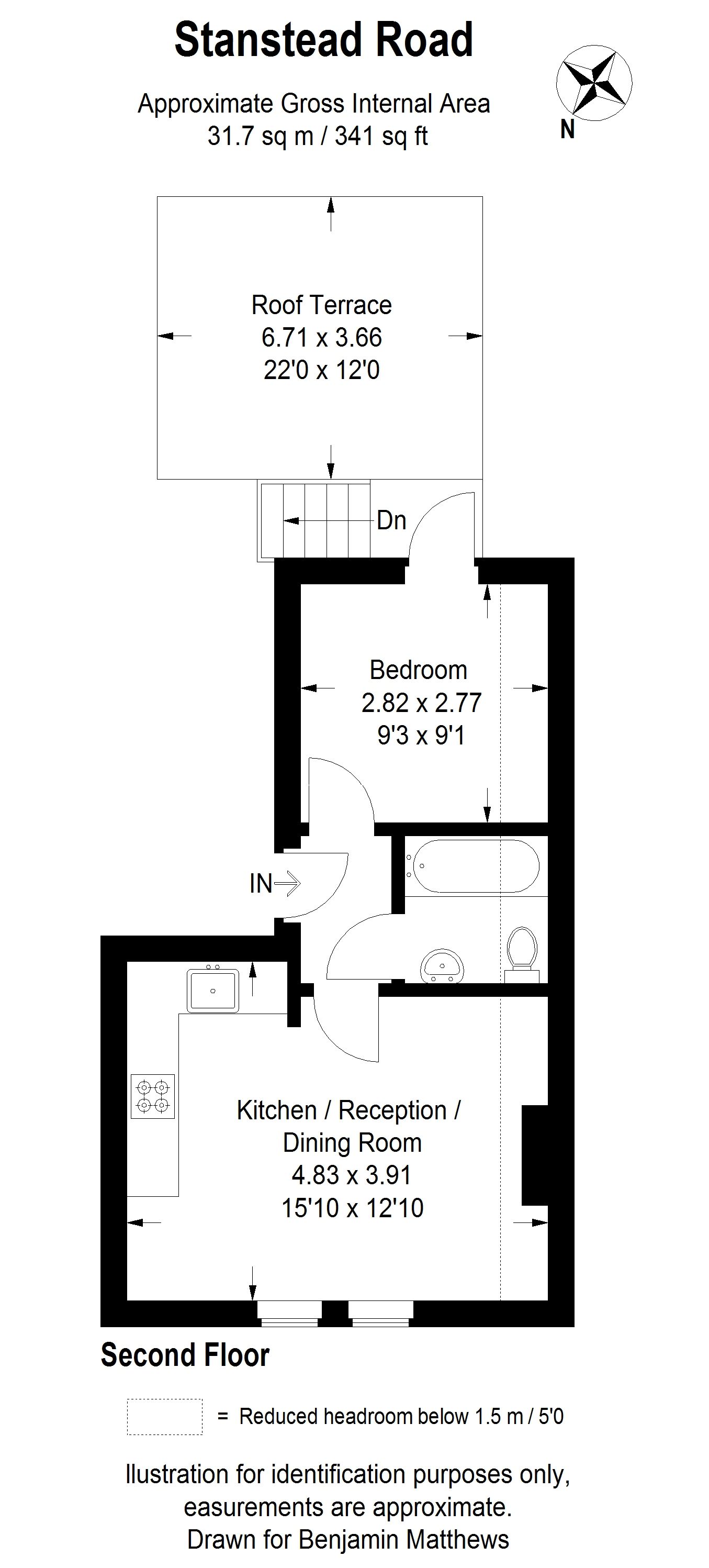 1 bed flat for sale in Stanstead Road, London - Property Floorplan