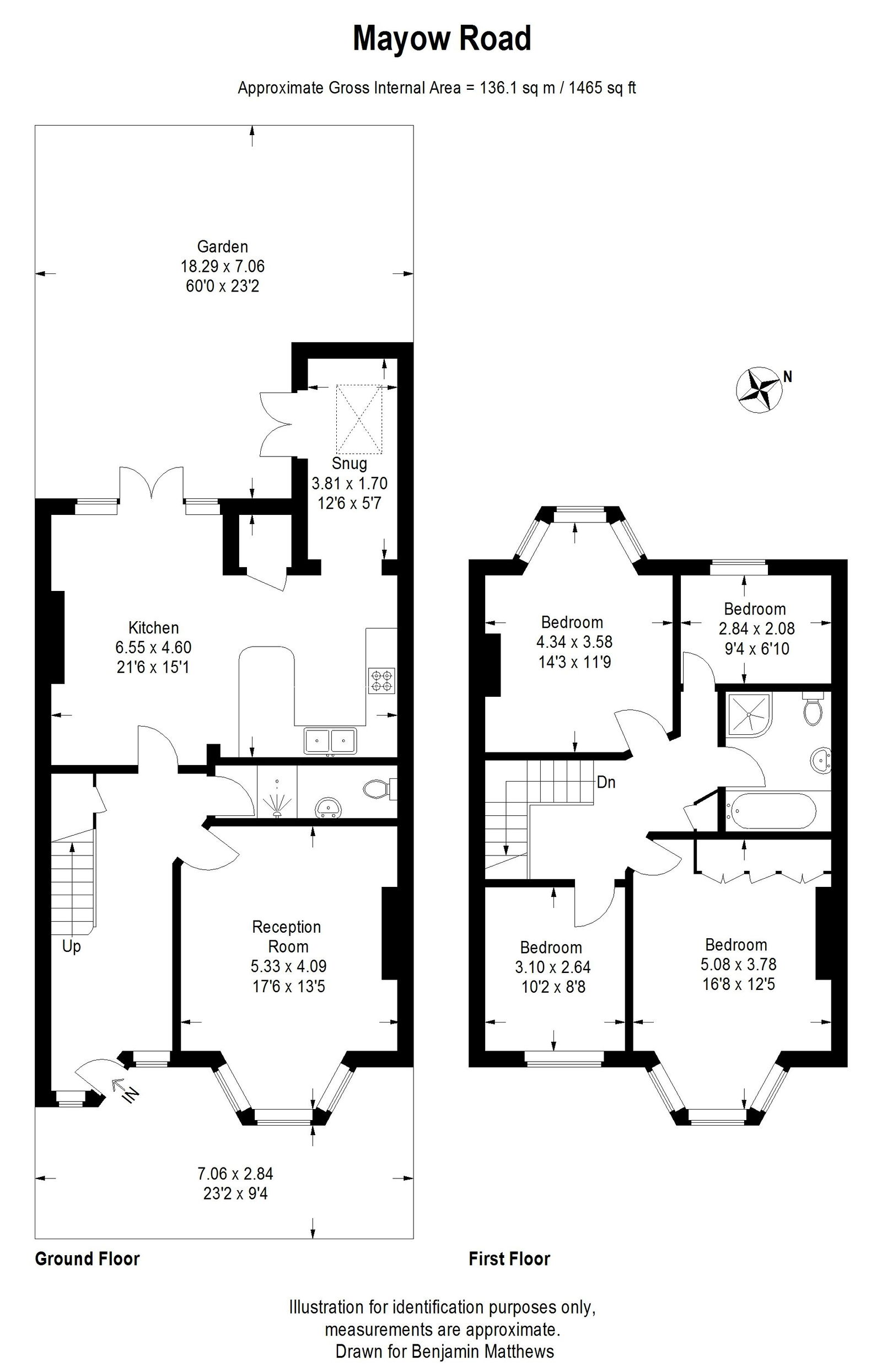 4 bed semi-detached house for sale in Mayow Road, London - Property Floorplan