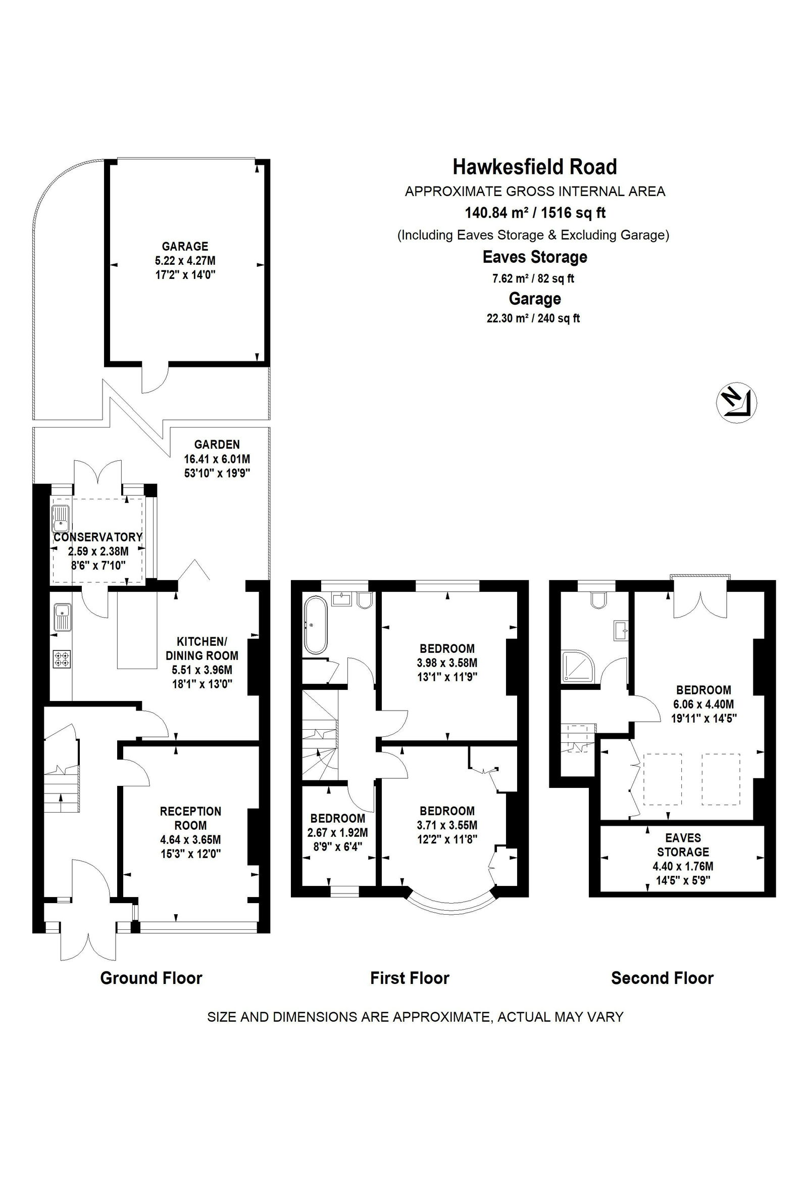 4 bed terraced house for sale in Hawkesfield Road, London - Property Floorplan