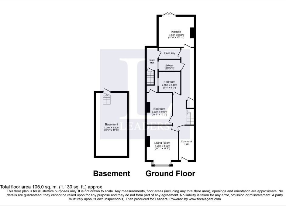 2 bed apartment for sale in Panmure Road, London - Property Floorplan