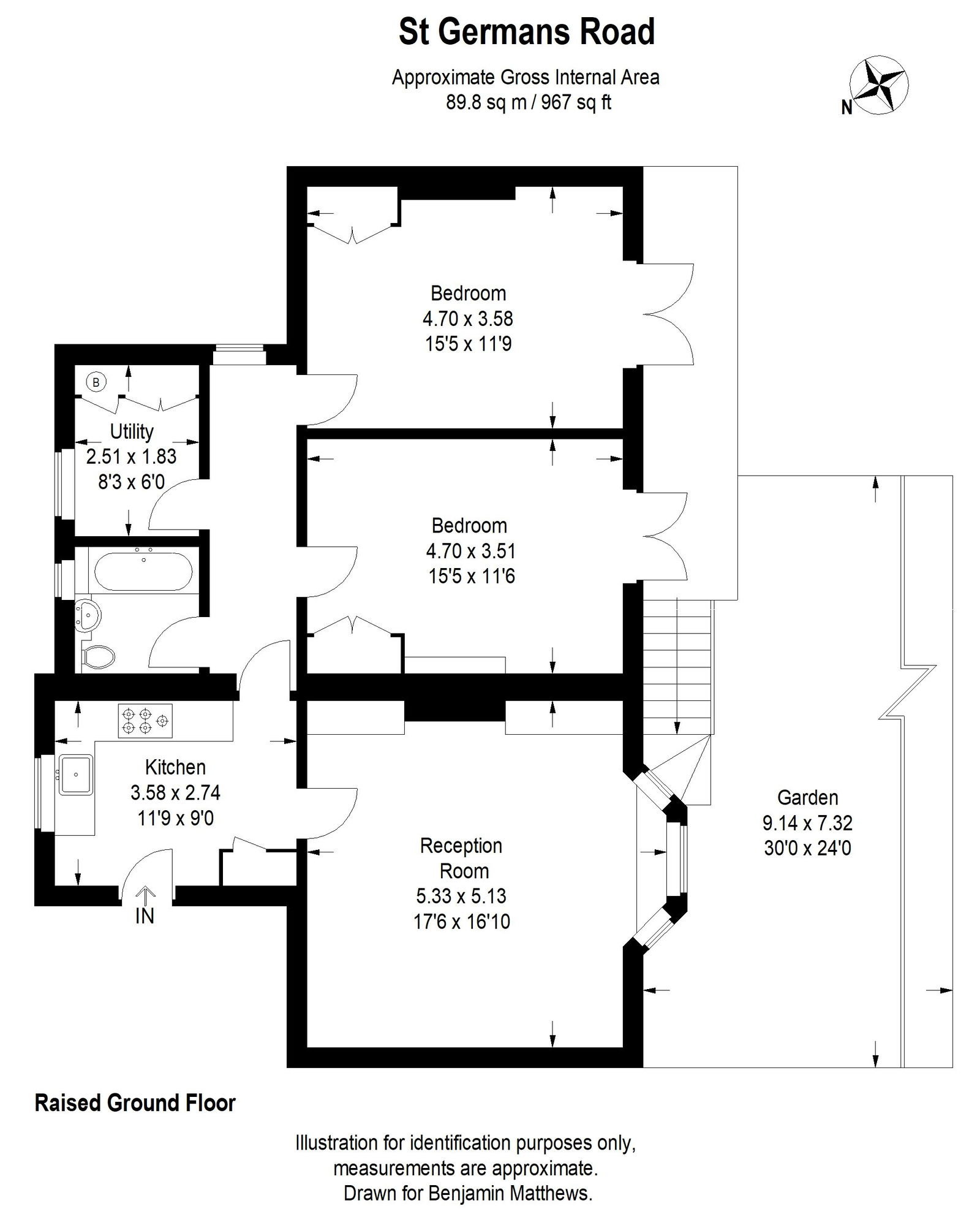 2 bed flat to rent in St. German's Road, London, SE23 1RX - Property floorplan