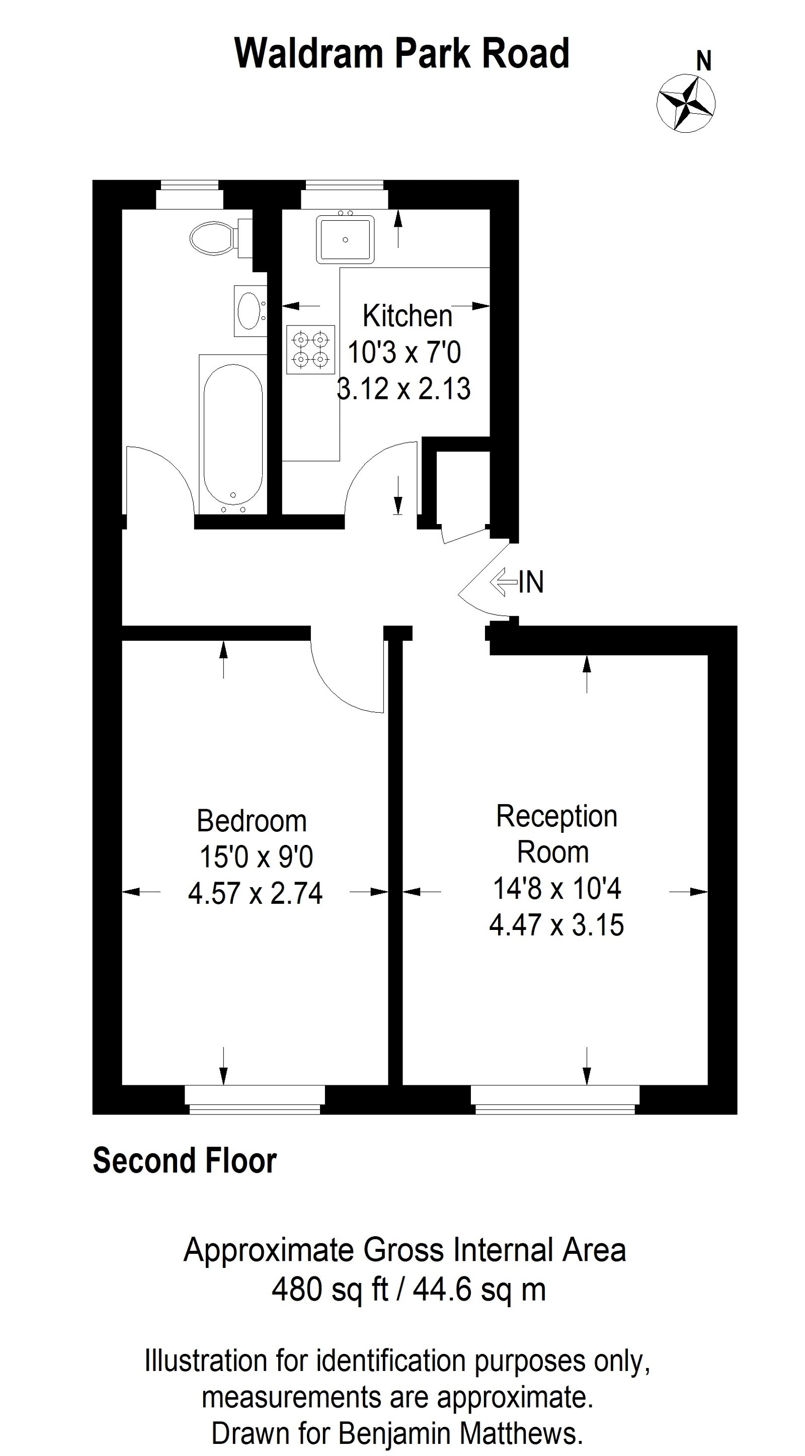 1 bed flat for sale in Waldram Park Road, London - Property Floorplan