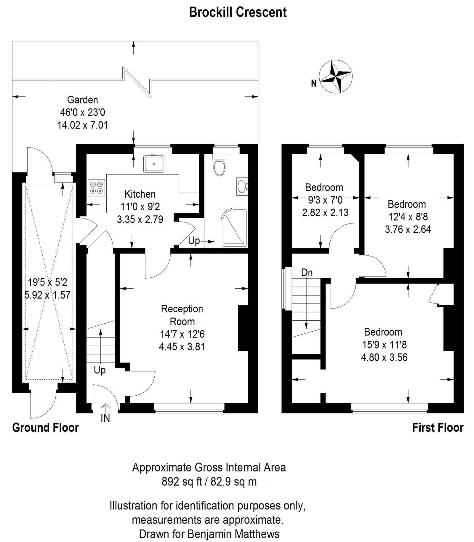 3 bed semi-detached house to rent in Brockill Crescent, London - Property Floorplan