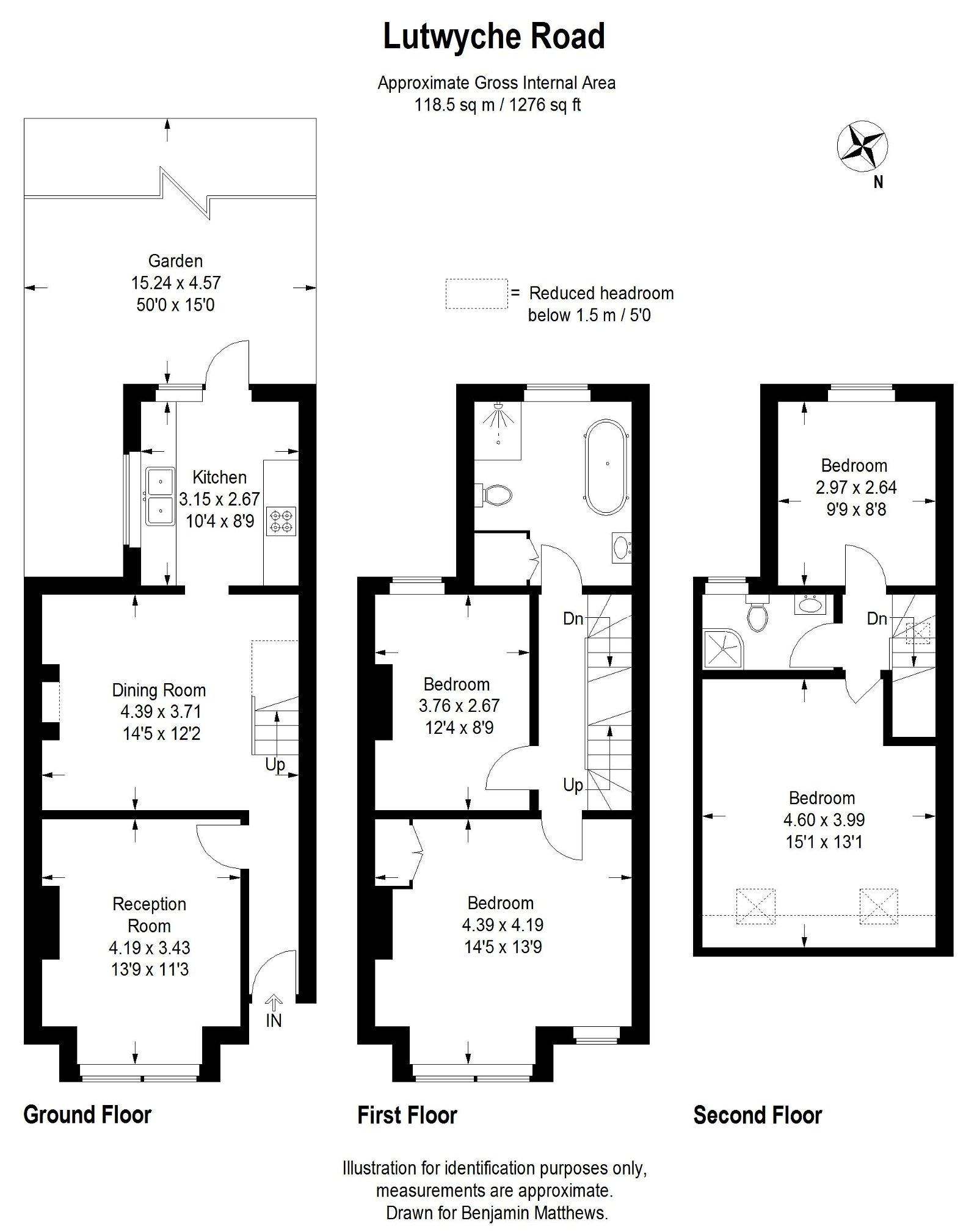 4 bed terraced house for sale in Lutwyche Road, London - Property Floorplan