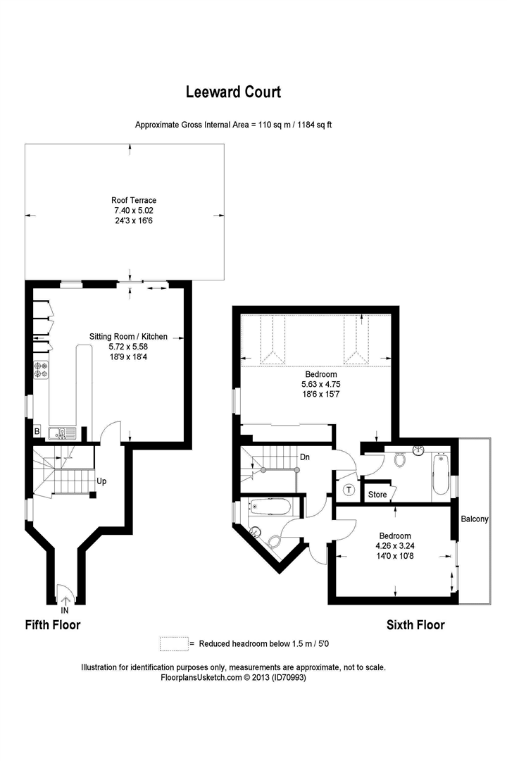 2 bed apartment to rent in Asher Way, London - Property floorplan