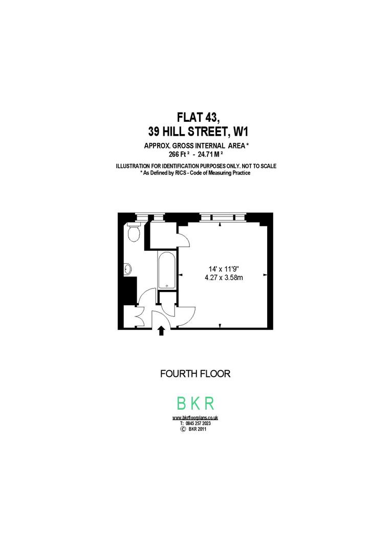 Apartment to rent in Hill Street, London - Property floorplan