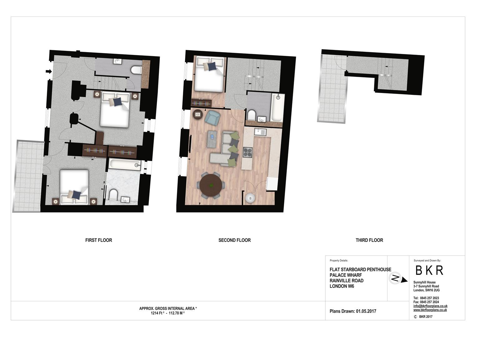 3 bed apartment to rent in Rainville Road, London - Property floorplan