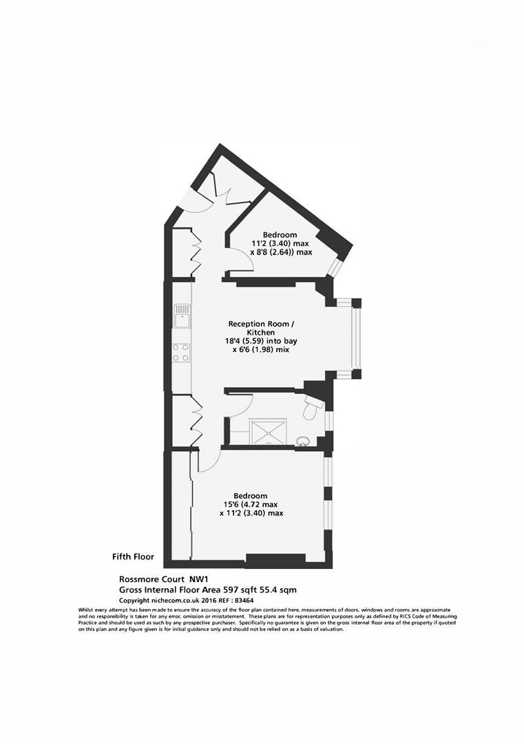 2 bed apartment to rent in Park Road, London - Property floorplan