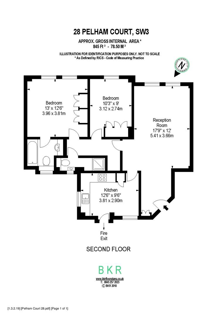 2 bed apartment to rent in FULHAM ROAD, London - Property floorplan