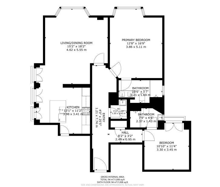 2 bed apartment to rent in Gloucester Place, London - Property floorplan