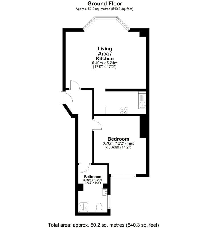 1 bed apartment for sale in Penywern Road, London - Property floorplan