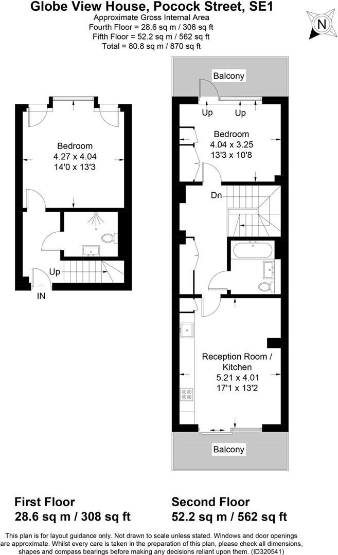 2 bed apartment to rent in Blackfriars Road - Property floorplan