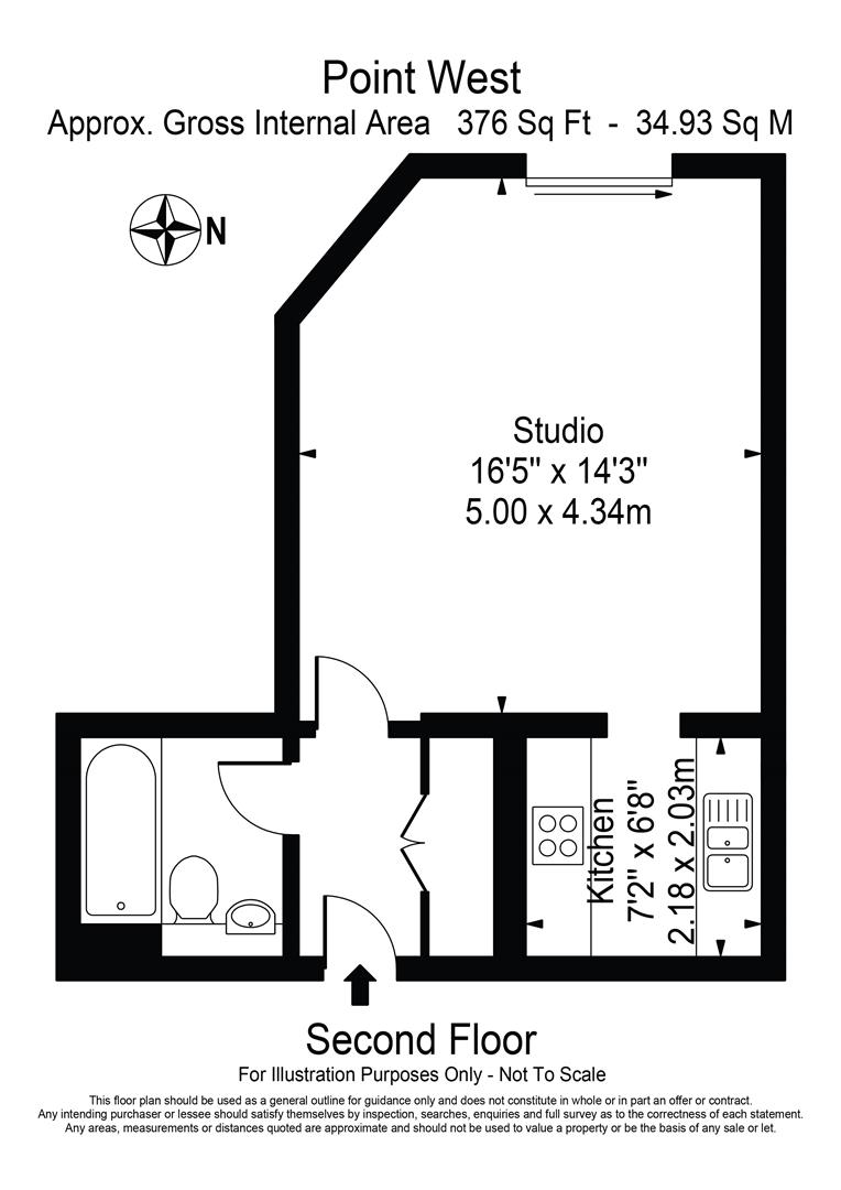 Studio flat for sale in Cromwell Road, London - Property floorplan