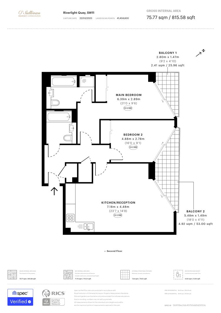 2 bed apartment for sale in Riverlight Quay, London - Property floorplan