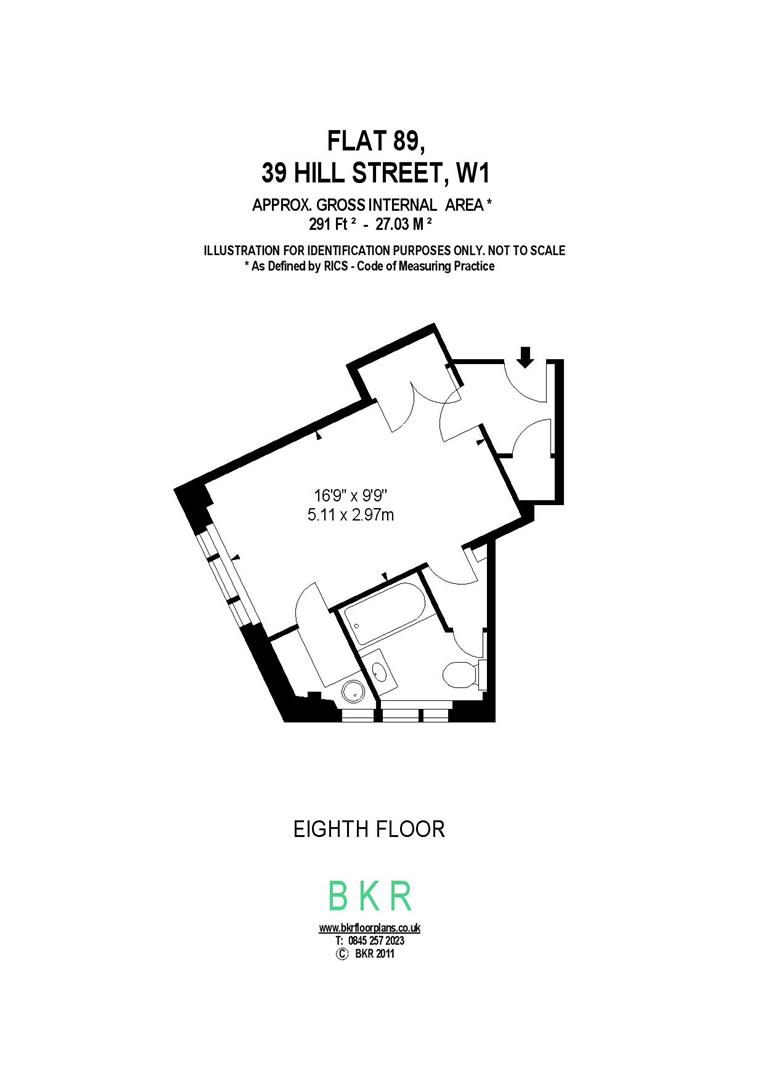 Apartment to rent in Hill Street, London - Property floorplan
