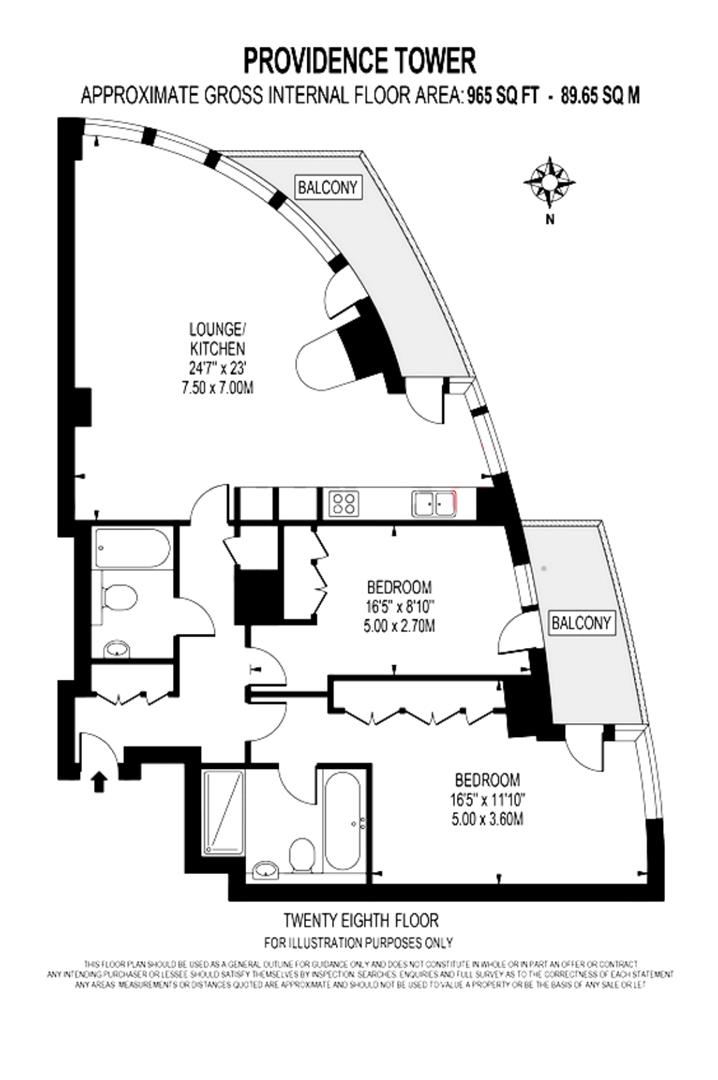 2 bed flat to rent in Biscayne Avenue, London - Property floorplan